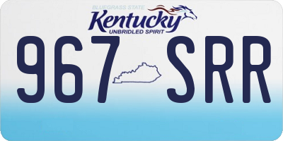 KY license plate 967SRR