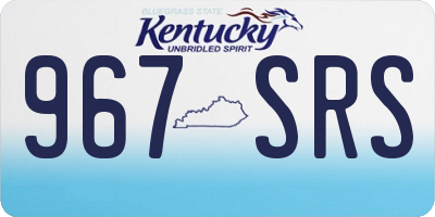 KY license plate 967SRS