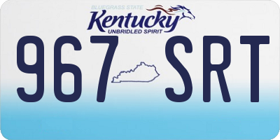 KY license plate 967SRT