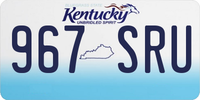 KY license plate 967SRU