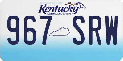 KY license plate 967SRW