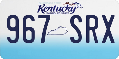 KY license plate 967SRX