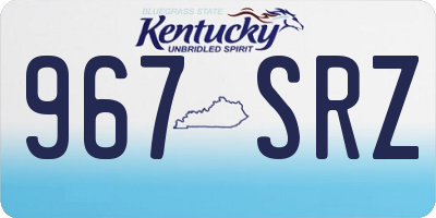 KY license plate 967SRZ