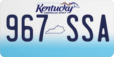 KY license plate 967SSA