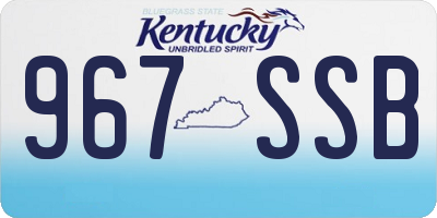 KY license plate 967SSB