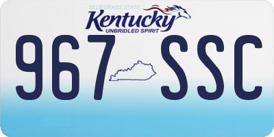 KY license plate 967SSC