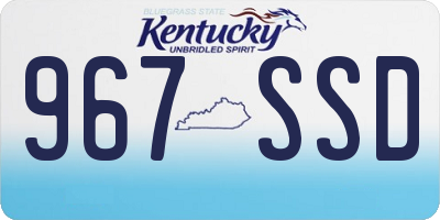 KY license plate 967SSD