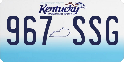 KY license plate 967SSG