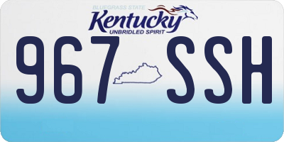 KY license plate 967SSH