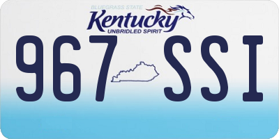 KY license plate 967SSI