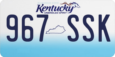 KY license plate 967SSK