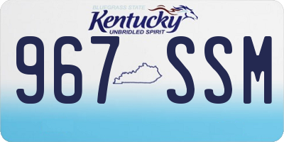 KY license plate 967SSM
