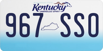 KY license plate 967SSO