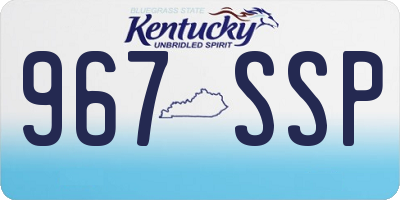 KY license plate 967SSP