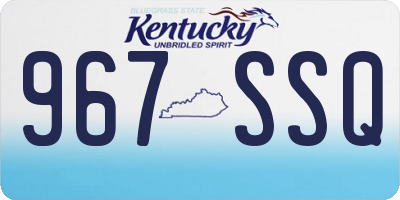 KY license plate 967SSQ