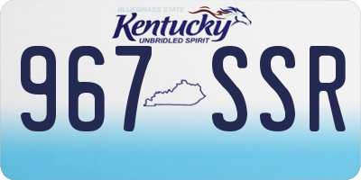 KY license plate 967SSR