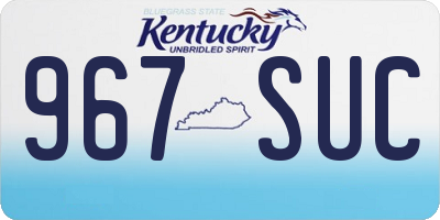 KY license plate 967SUC