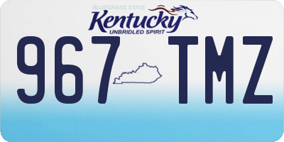 KY license plate 967TMZ