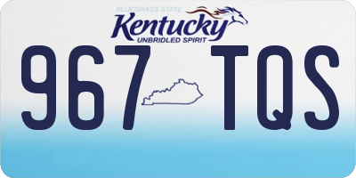 KY license plate 967TQS