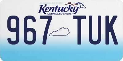 KY license plate 967TUK