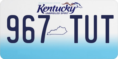 KY license plate 967TUT