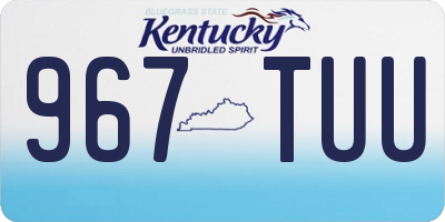 KY license plate 967TUU