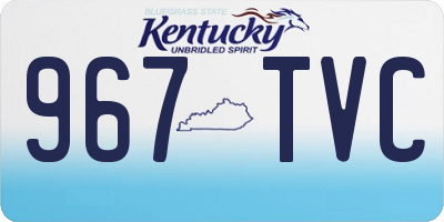 KY license plate 967TVC