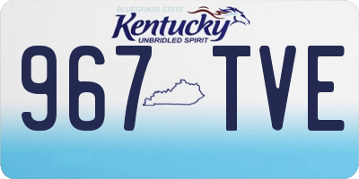 KY license plate 967TVE