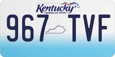 KY license plate 967TVF