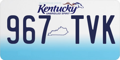 KY license plate 967TVK