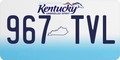 KY license plate 967TVL