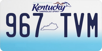 KY license plate 967TVM