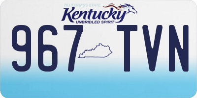 KY license plate 967TVN