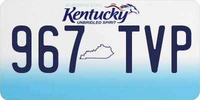 KY license plate 967TVP