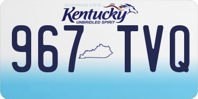 KY license plate 967TVQ
