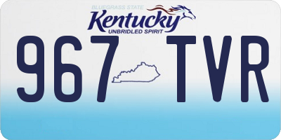 KY license plate 967TVR