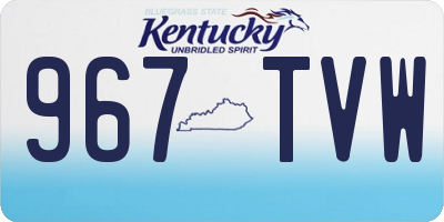 KY license plate 967TVW