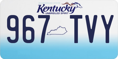 KY license plate 967TVY