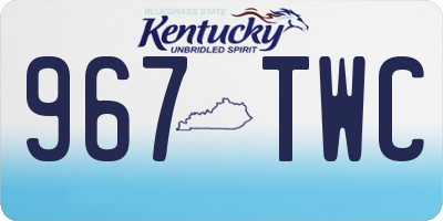 KY license plate 967TWC