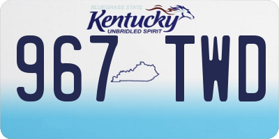 KY license plate 967TWD