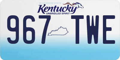 KY license plate 967TWE