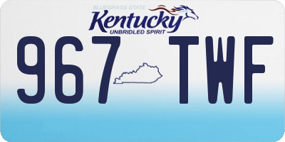 KY license plate 967TWF