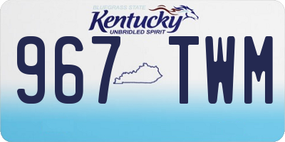KY license plate 967TWM