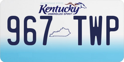 KY license plate 967TWP