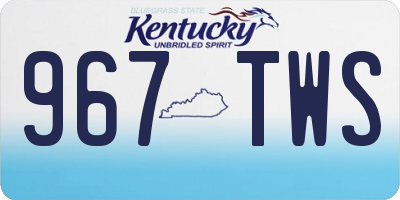 KY license plate 967TWS