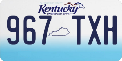 KY license plate 967TXH