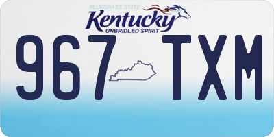 KY license plate 967TXM