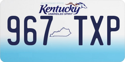 KY license plate 967TXP