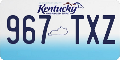 KY license plate 967TXZ