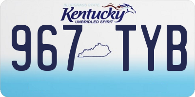 KY license plate 967TYB